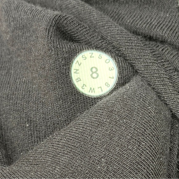 Lululemon Principal Dancer Women 8 Heathered Black French Terry Oversized Long - Picture 3 of 13